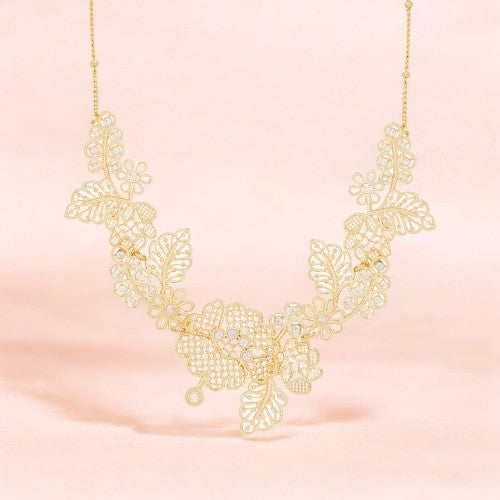 Les Nereides Gold Thread Statement Necklace