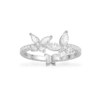 Gift of BUTTERFLY RING - STERLING SILVER & Flowers Arrangement