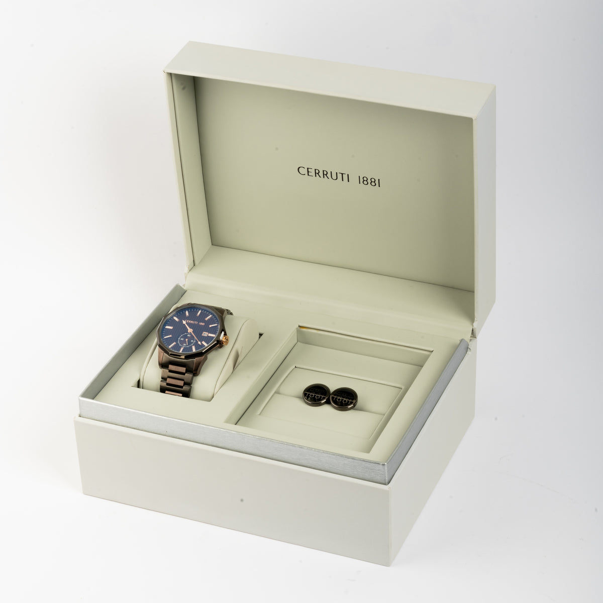 Men Set : Watch & Cufflinks By Cerruti 1881