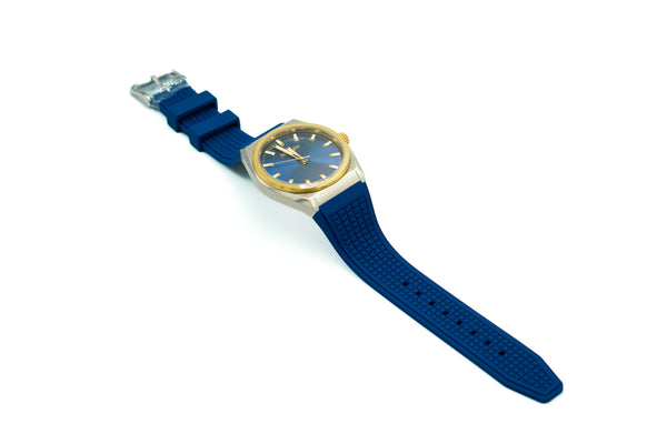 MARKATO Men Watch with Blue Dial & Blue Rubber Strap