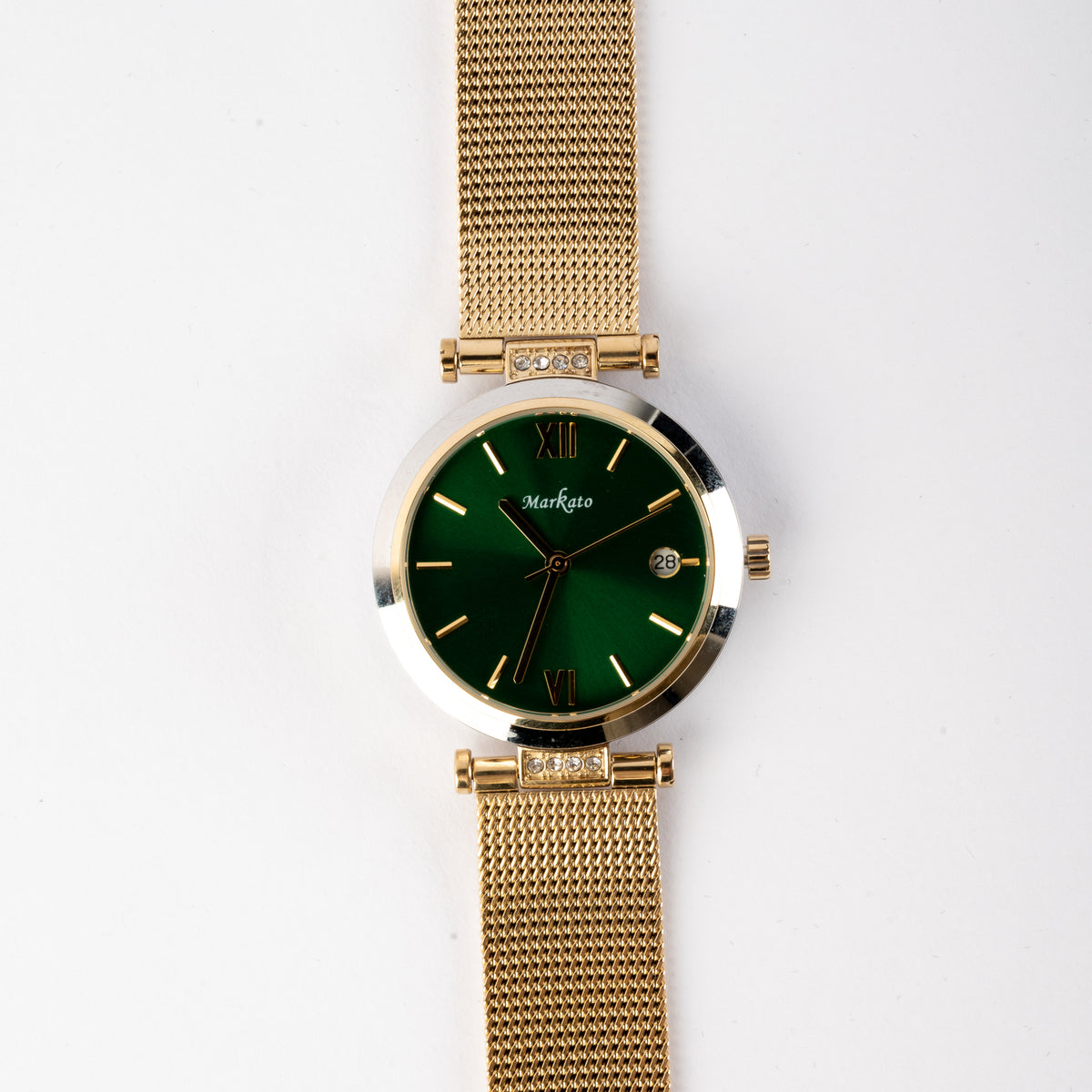 MARKATO Women Watch with Green Dial