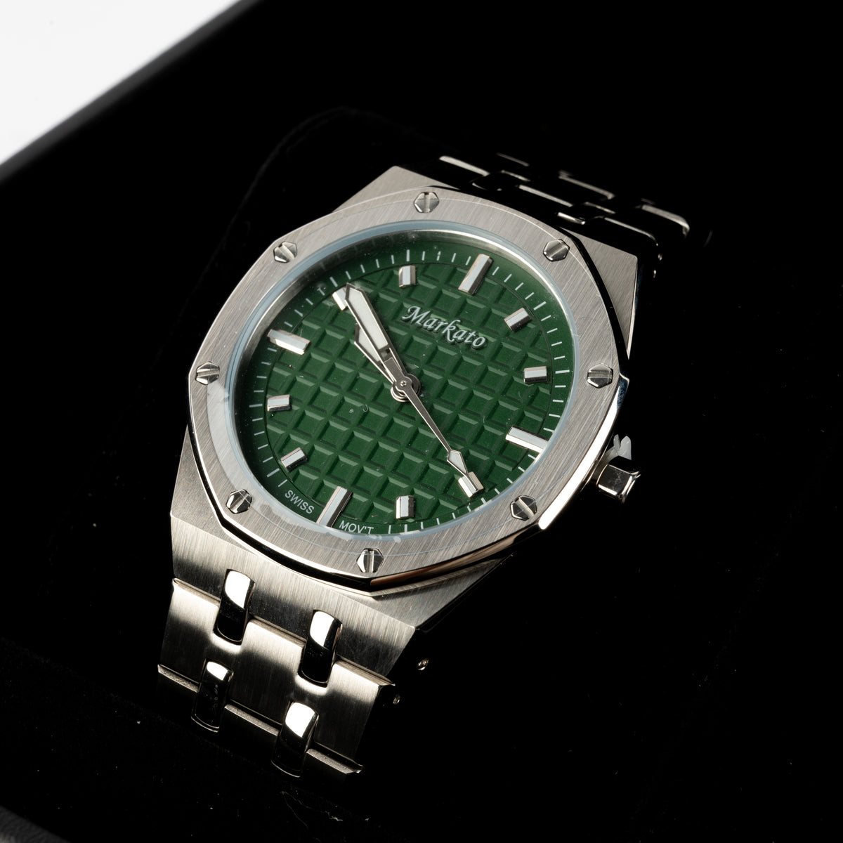 Luxury MARKATO Watch Design for Men  - Green Dial