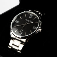 Luxury MARKATO watch for Men - Black Dial & Sliver color Strap