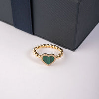 HEART RING WITH BEADS From APM Monaco