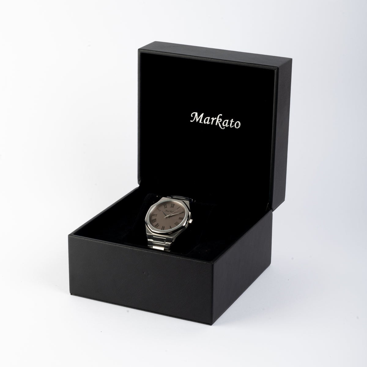 Amazing MARKATO watch for Men - Gray Dial & Sliver color Strap