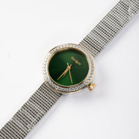 MARKATO Women Watch with Green Dial & Silver Strap