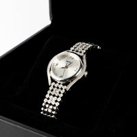 Elegance women Watch by MARKAT - White Dial & Silver Strap