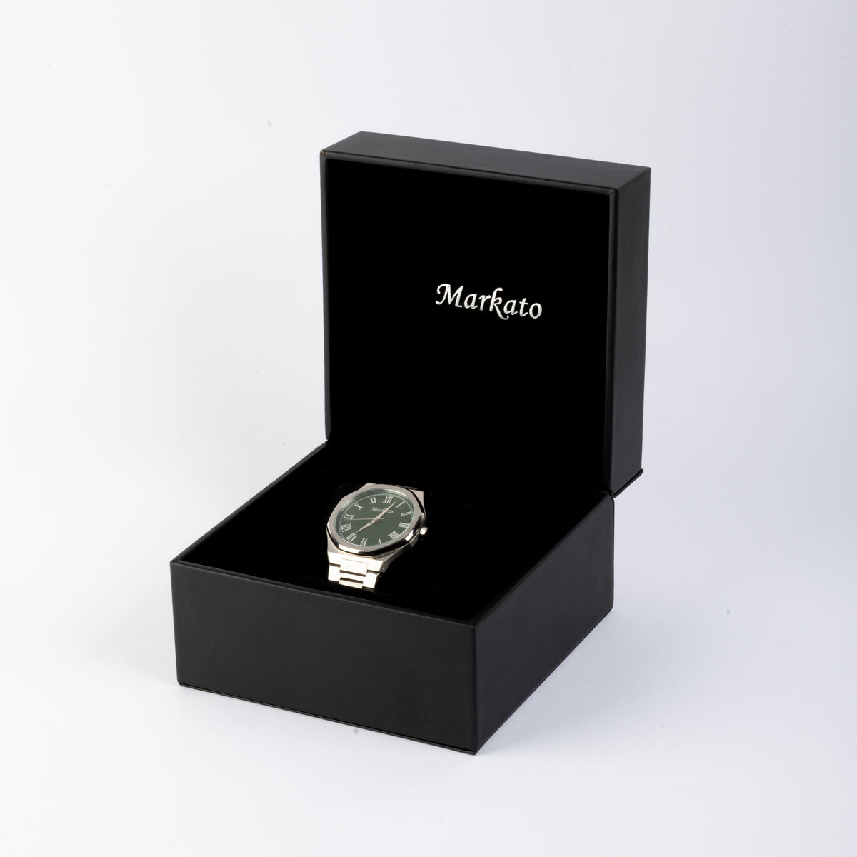 Elegance MARKATO watch for Men - Rounded Green Dial