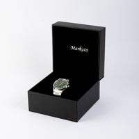 Elegance MARKATO watch for Men - Rounded Green Dial