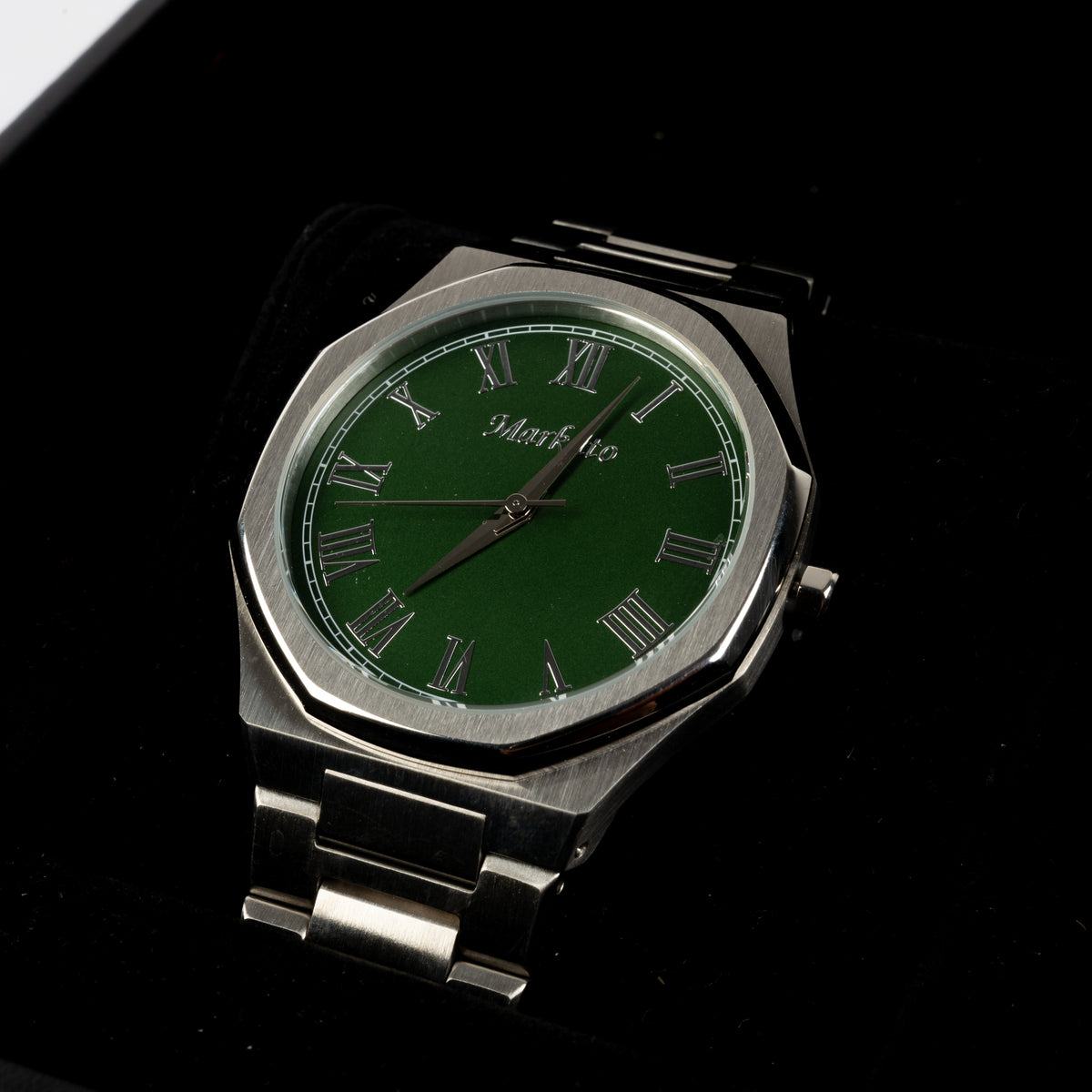 Elegance MARKATO watch for Men - Rounded Green Dial