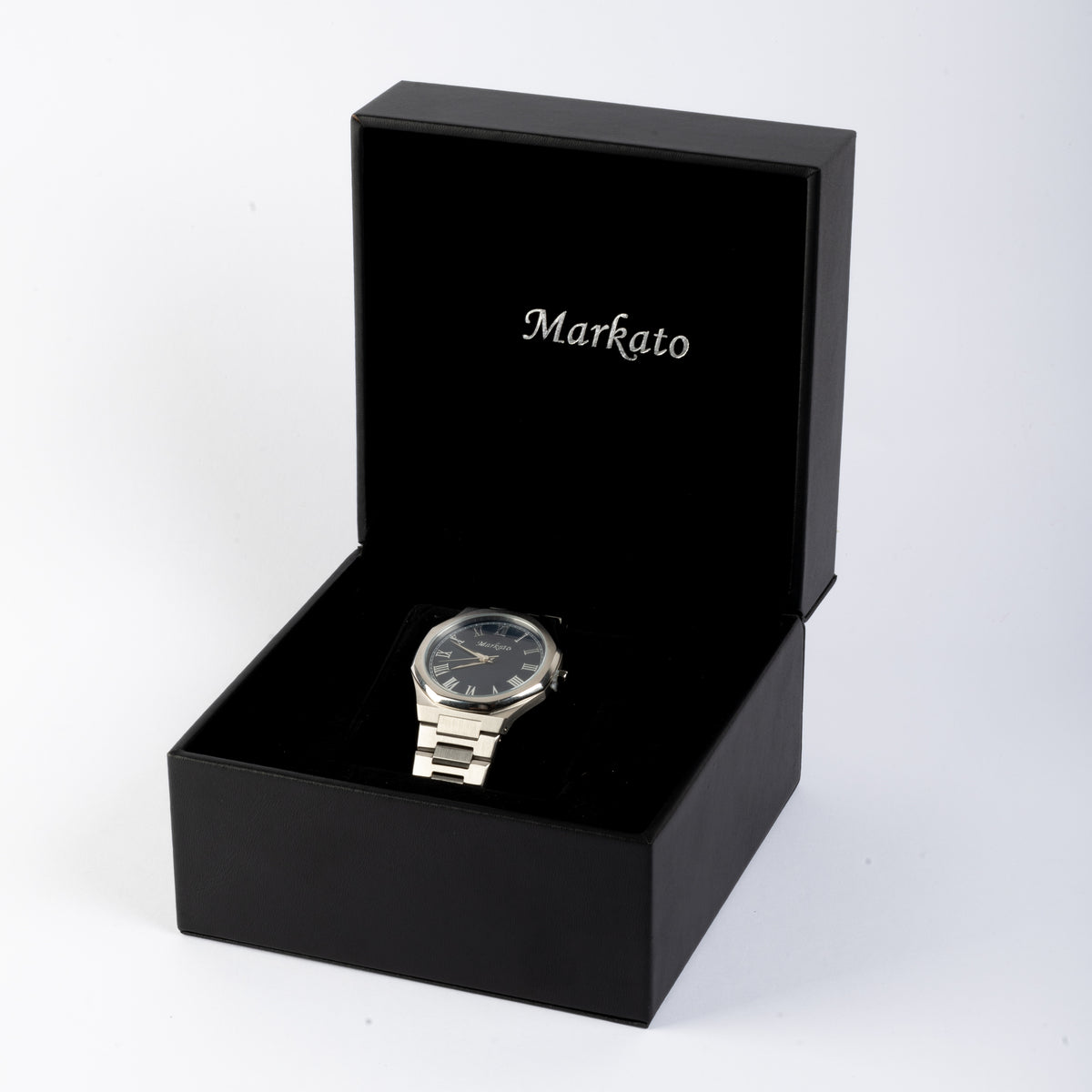 Elegance MARKATO watch for Men - Rounded Blue Dial