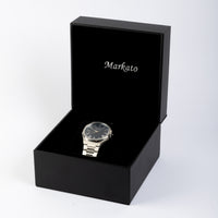 Elegance MARKATO watch for Men - Rounded Blue Dial