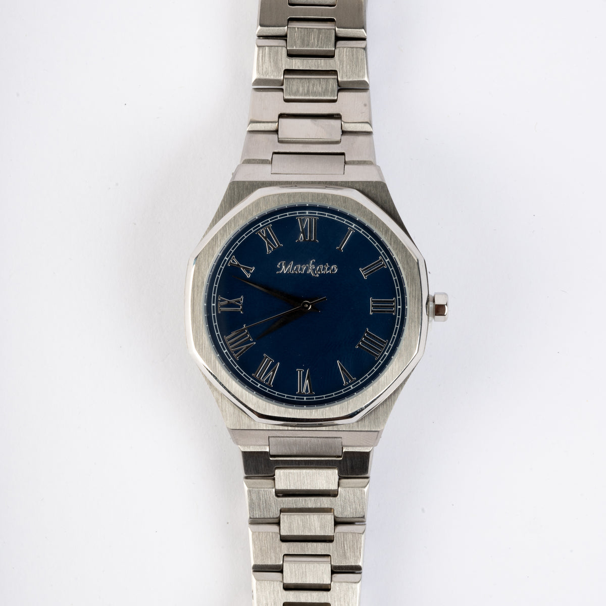 Elegance MARKATO watch for Men - Rounded Blue Dial