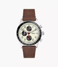 Sport Tourer Chronograph Brown Leather Watch for Men