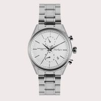 MARKATO watch for Men - White Dial & Sliver color Strap