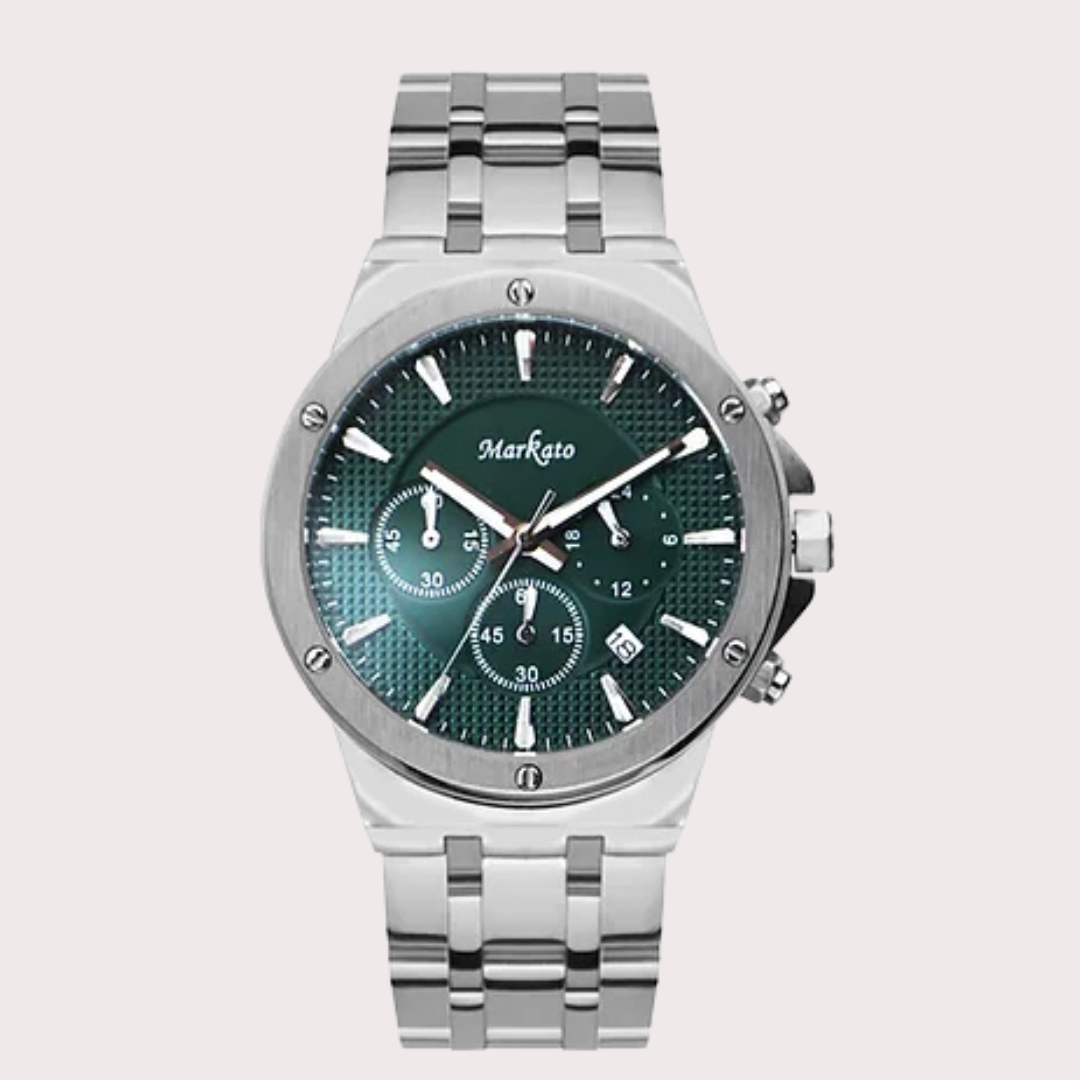 Luxury MARKATO watch for Men - Green Dial