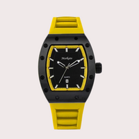 MARKATO Men Watch with Yellow Dial & Rubber Strap