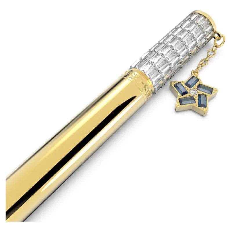 Swarovski Ballpoint Pen Star White Gold-Tone Plated with Flowers Bouquet