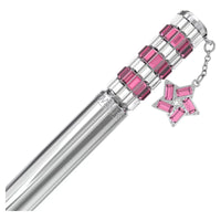 Swarovski Ballpoint Pen Star, Pink, Chrome Plated with Flowers Bouquet