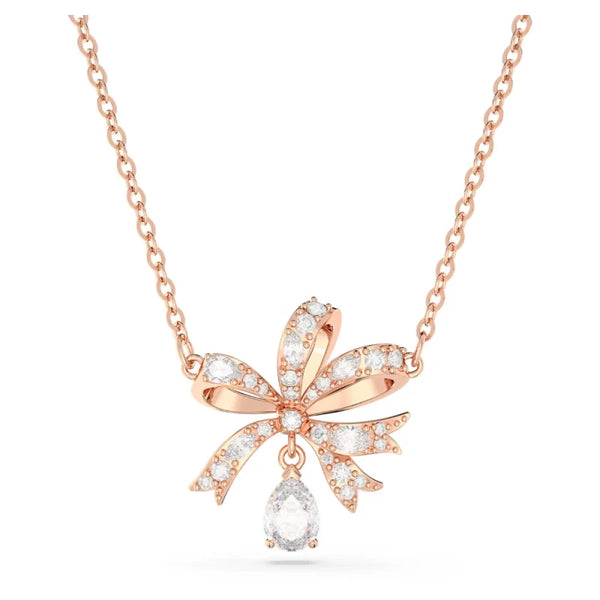 Swarovski Volta Necklace Bow (plated) with Flowers Arrangement