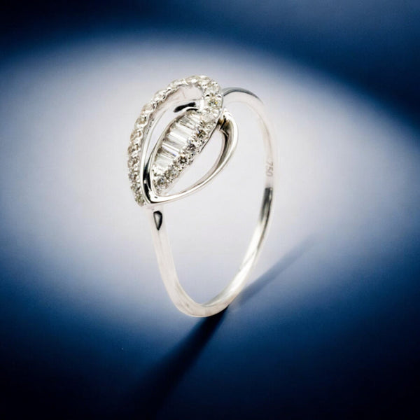 Pear Perfection White Gold Diamond Ring