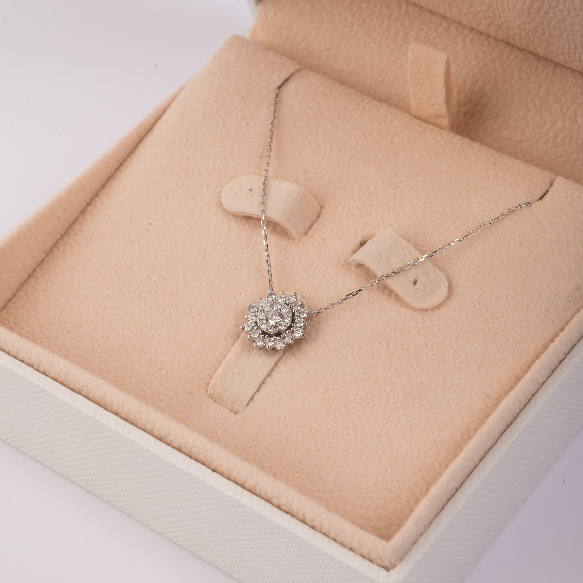 Diamond Necklace - Flower Shape