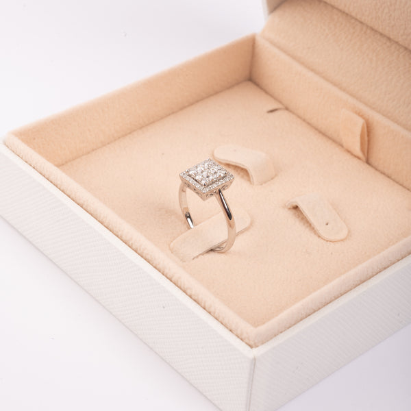 Princess Symphony White Gold Diamond Ring