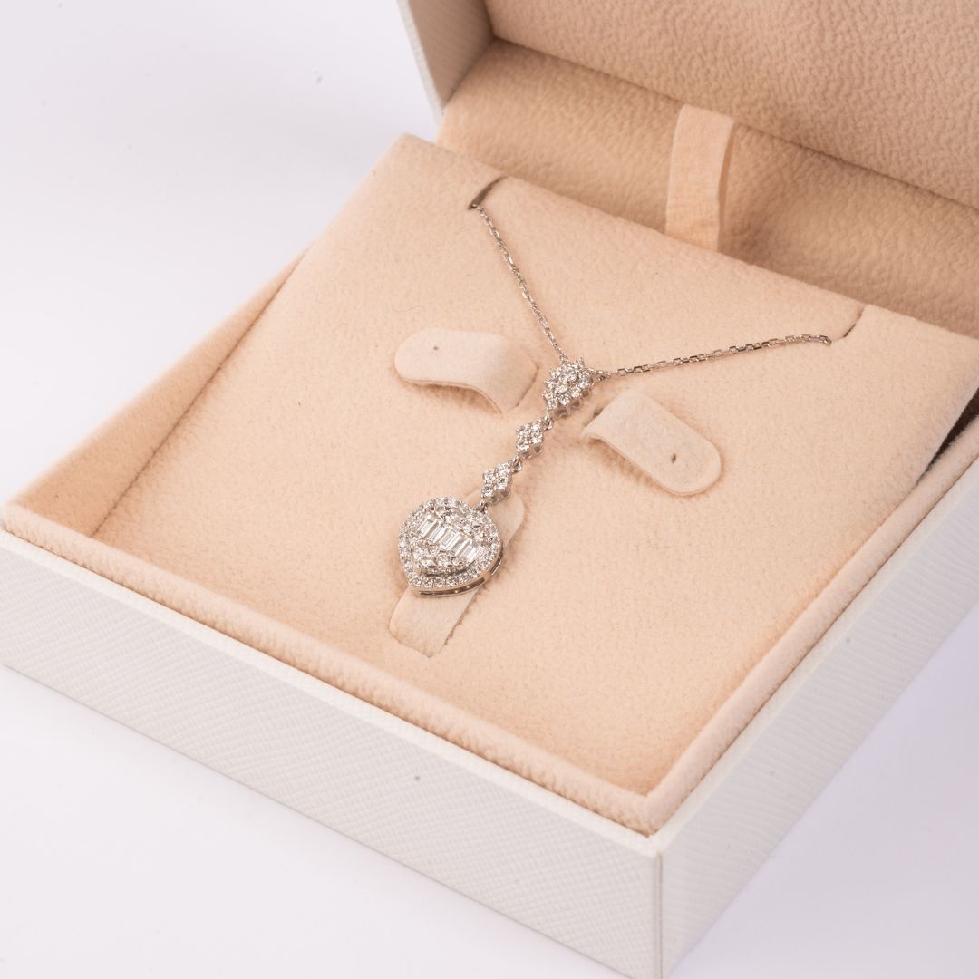 Timeless Love Diamond White Gold Necklace