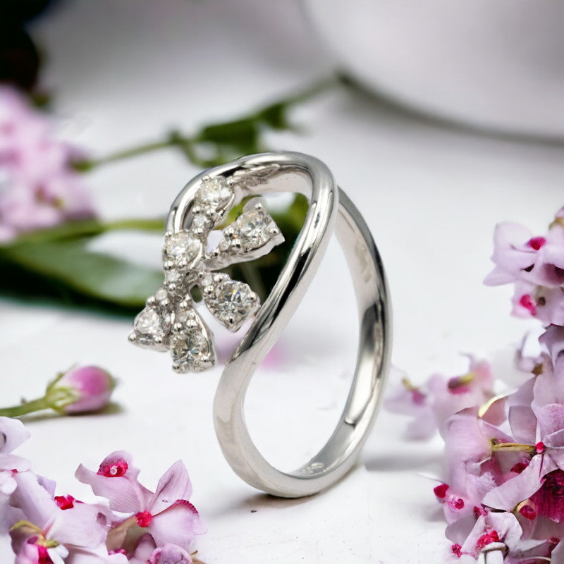 Blossom Elegance White Gold Diamond Ring