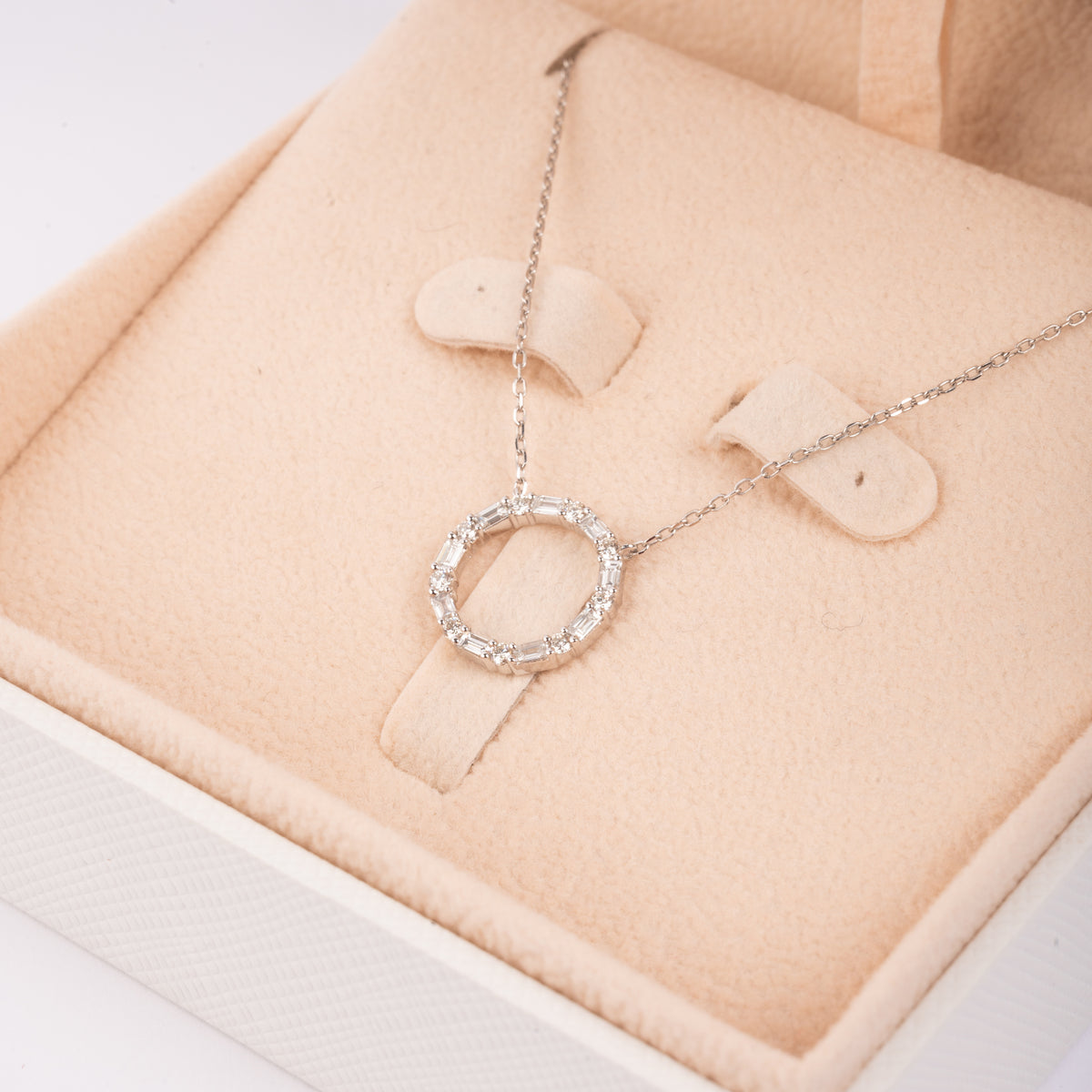 Elegance Circle Diamond Necklace