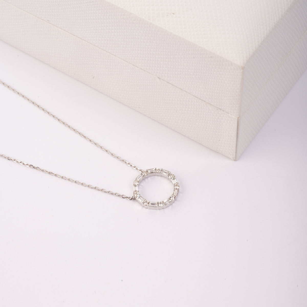 Elegance Circle Diamond Necklace