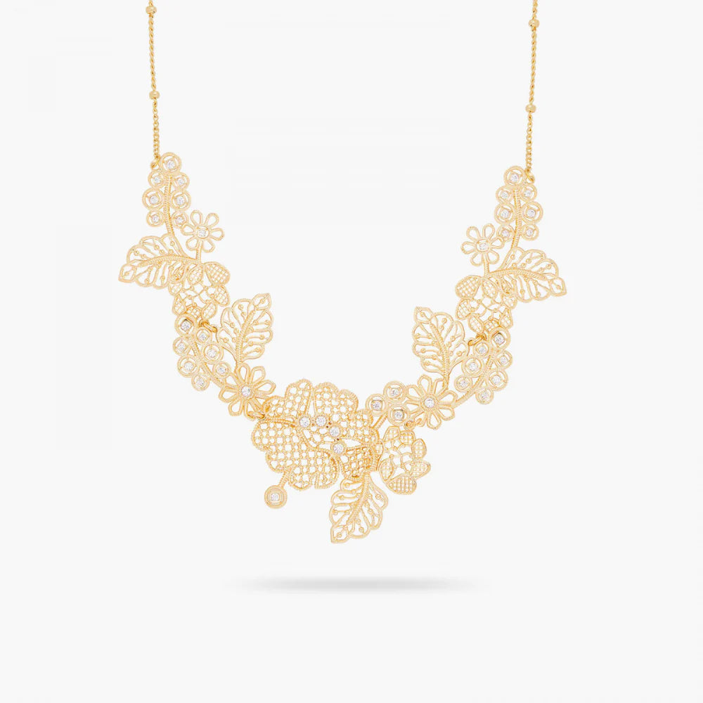 Les Nereides Gold Thread Statement Necklace