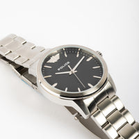 Men Set : Silver color Watch with Cufflinks by police