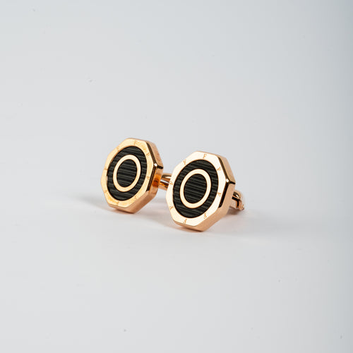 Ferre Milano Golden & Black Cufflinks