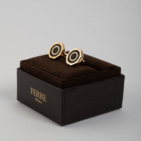 Ferre Milano Golden & Black Cufflinks