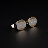 Ferre Milano Golden & White Cufflinks