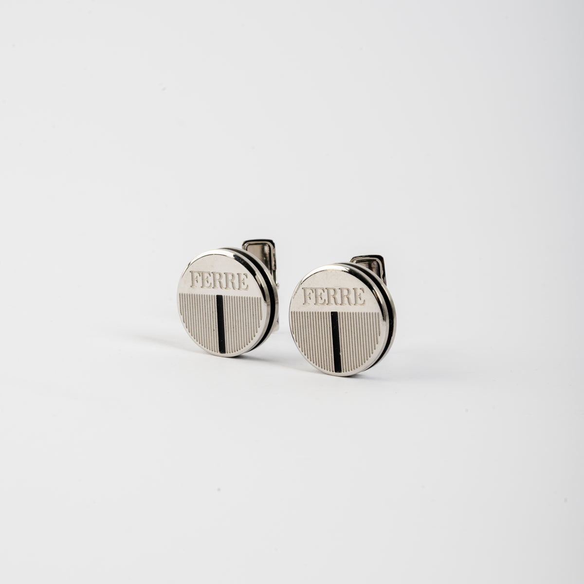 Ferre Milano Cufflinks Full Silver Color