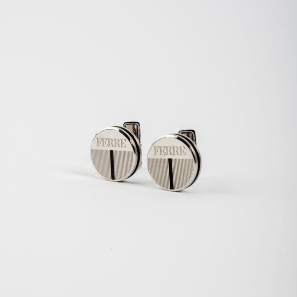 Ferre Milano Cufflinks Full Silver Color