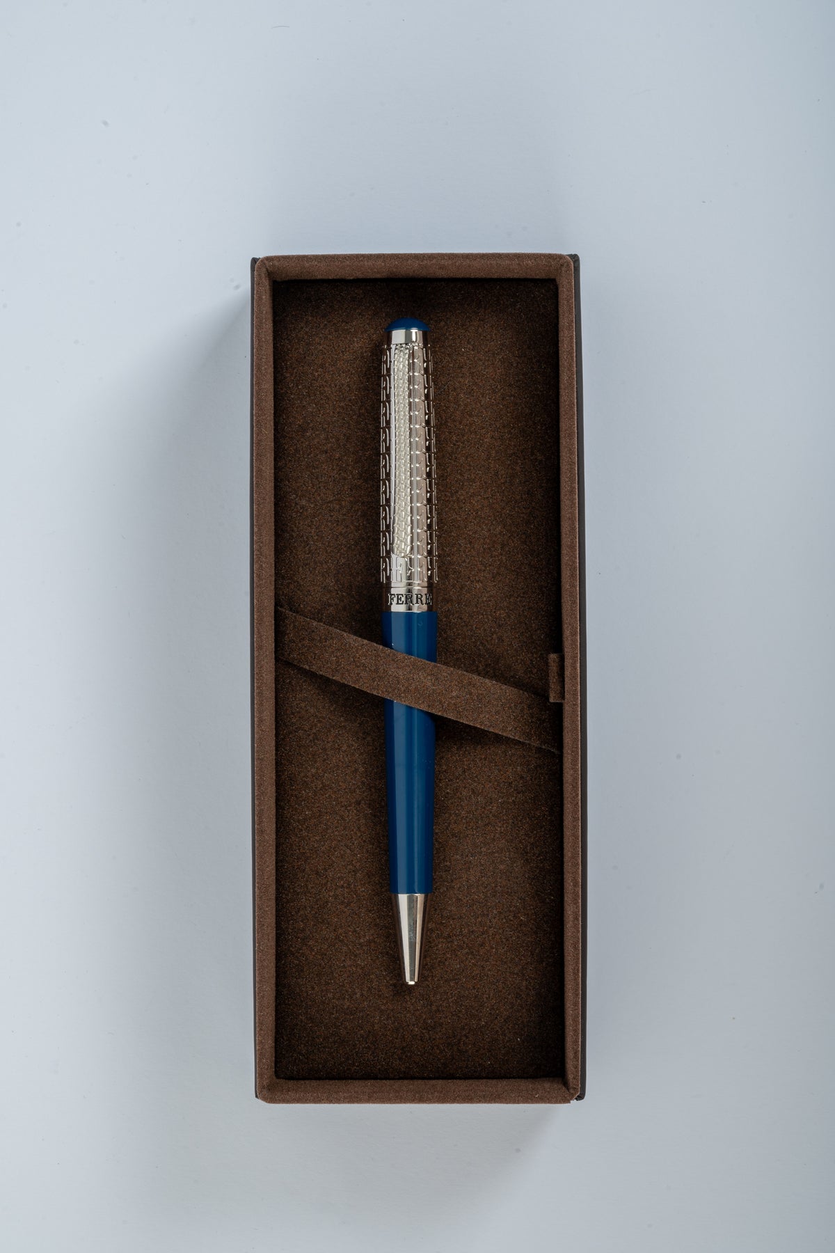 Ferre Milano Silver & Blue Men Pen