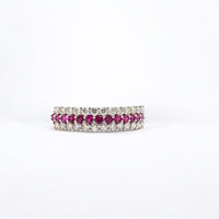 Diamond Ring with Ruby Stones