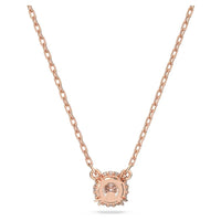 Round Cut White Rose Gold-Tone