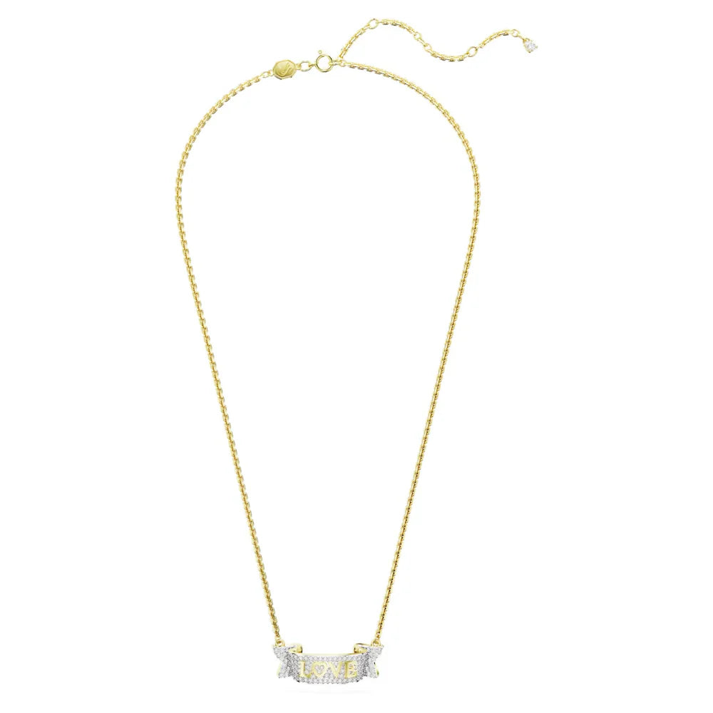 Swarovski Volta Love Necklace White, Gold-Tone