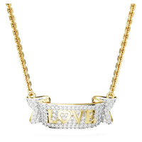 Swarovski Volta Love Necklace White, Gold-Tone