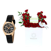 Gift of ESPRIT Women's Rose Gold Watch & Flowers Arrangement