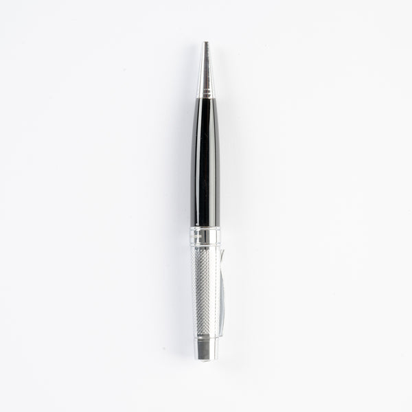 Central Classic Black and Silver Ballpoint Pen