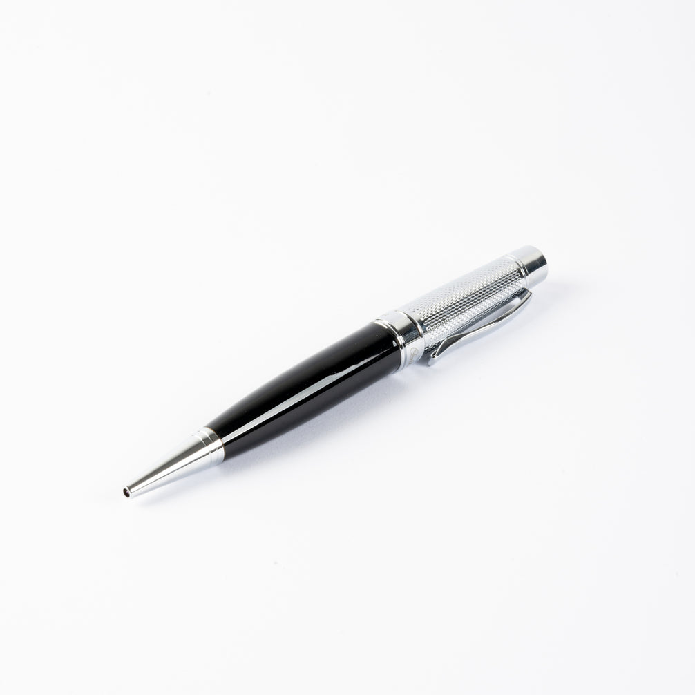 Central Classic Black and Silver Ballpoint Pen