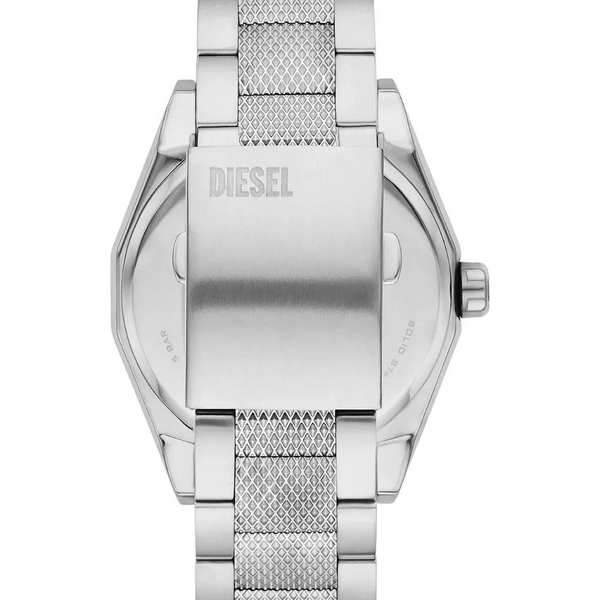 Diesel Scraper Men's Black Dial Silver Watch