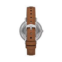 Fossil Jacqueline Solar-Powered Brown Leather Watch for Women