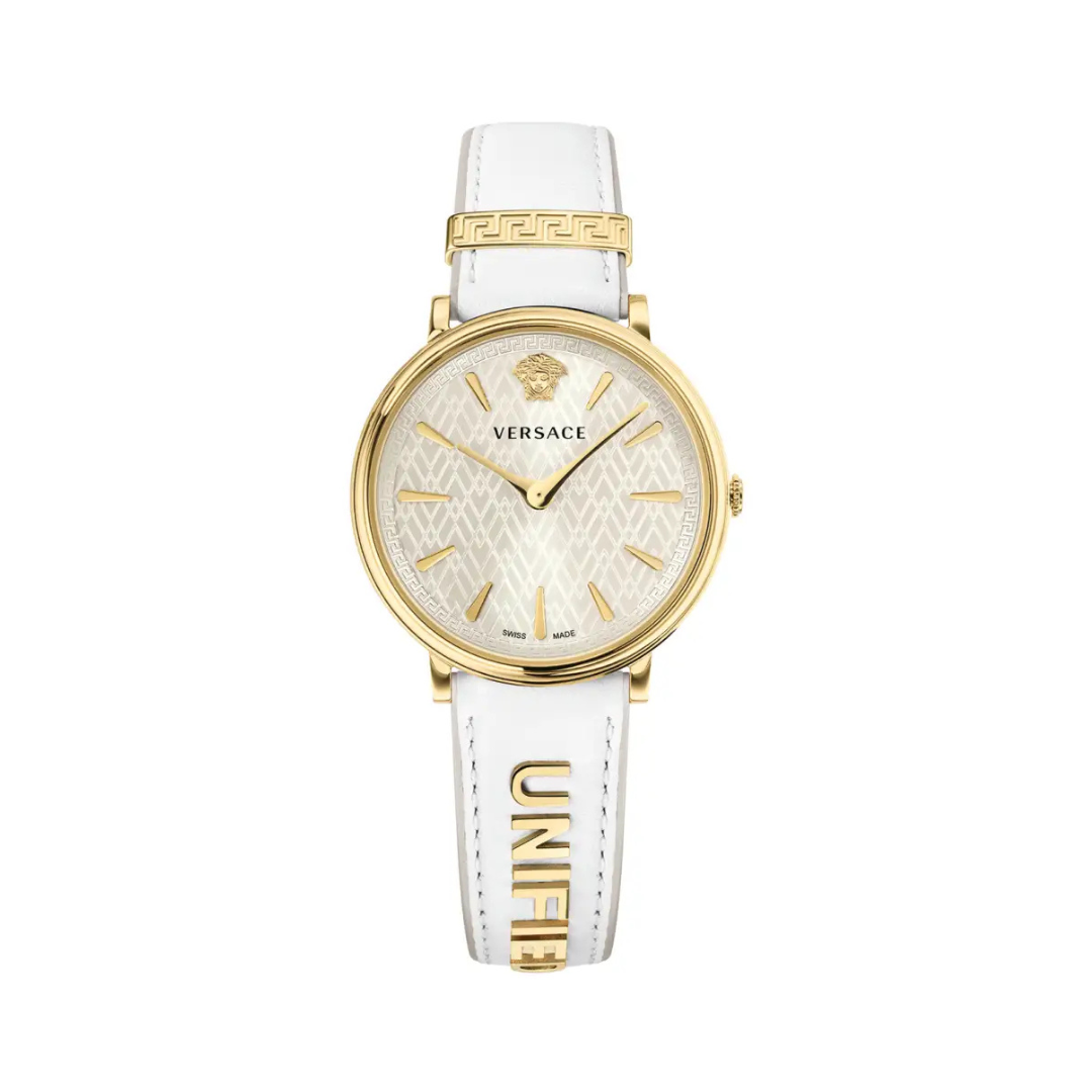 Versace Unified Manifesto Leather Watch